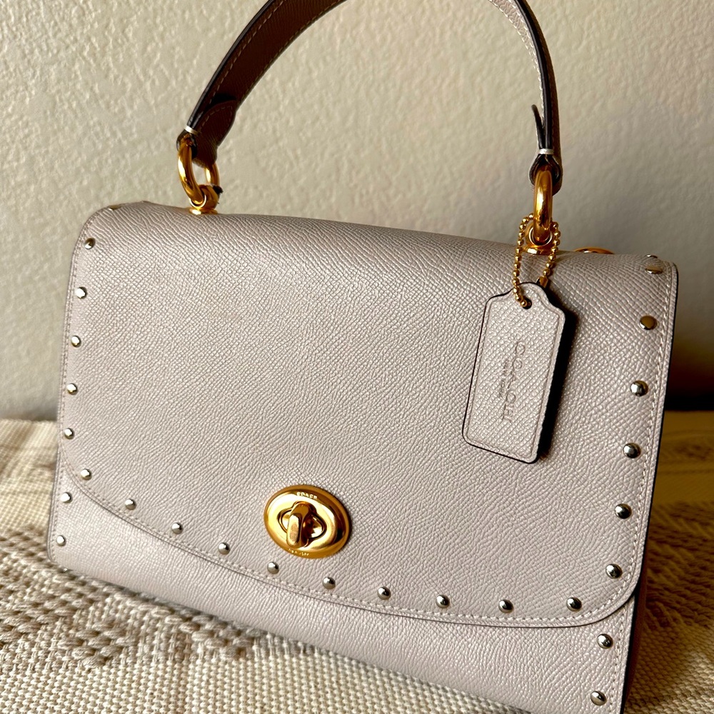 NWOT Coach Tilly Studded Top Handle